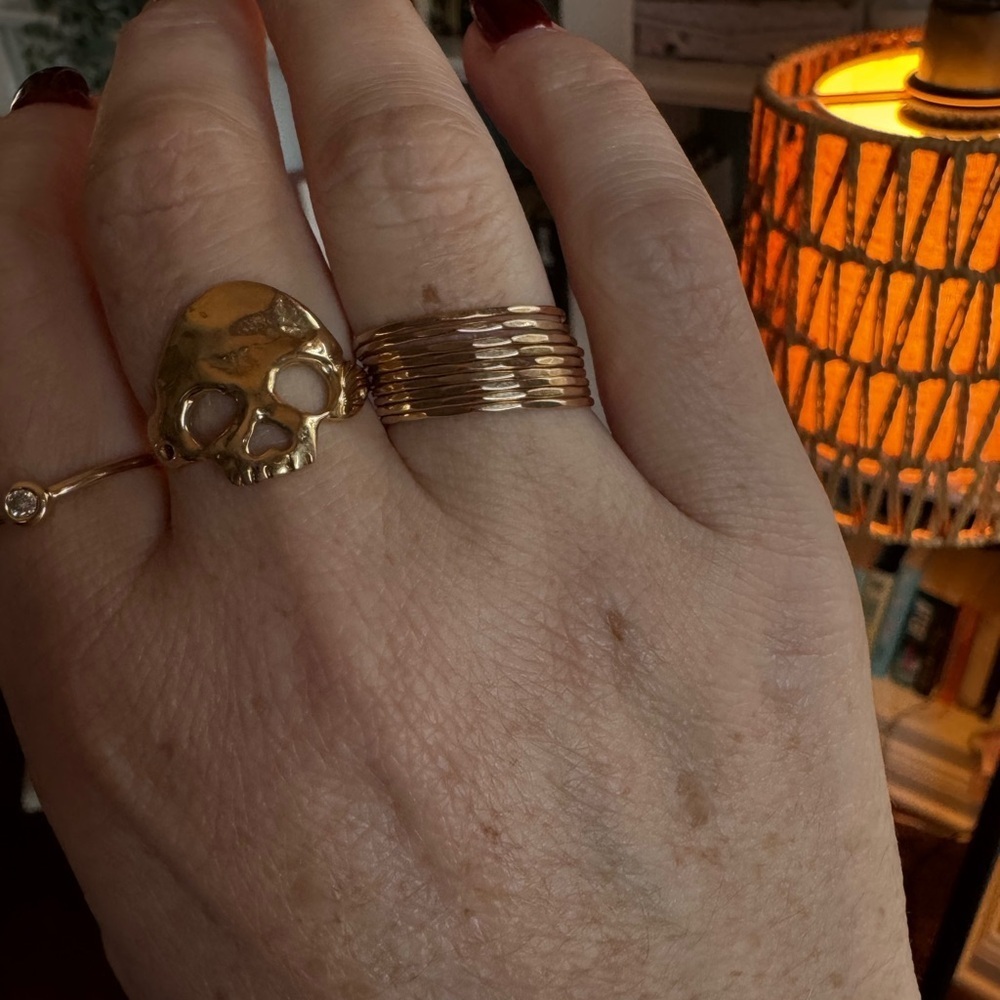 Melissa Joy Manning 14k Gold Stacking Rings - Set of 8 Rings - Picture 6 of 10